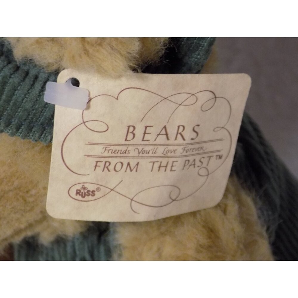Russ Berrie Teddy Bears From the Past Montana Plush Fisherman w Fishing Pole Hat - Picture 2 of 8